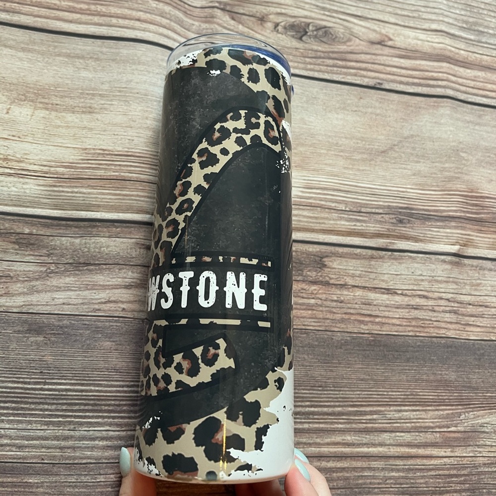 Yellowstone 20oz Tumbler with metal straw